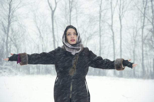 雪中的美人图片下载