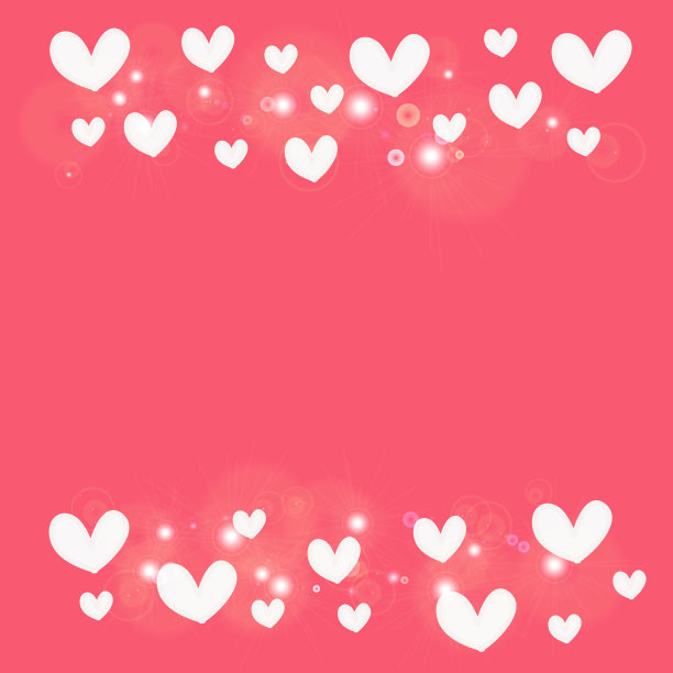 粉色背景上的白色心图片下载