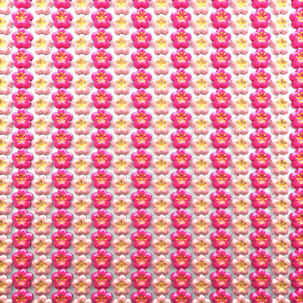 粉红色和珍珠花图标上的白色背景图片下载