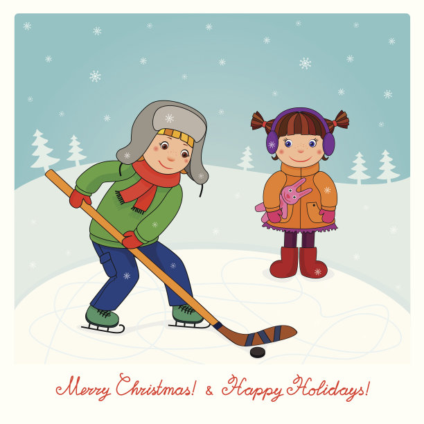 小男孩打曲棍球图片下载