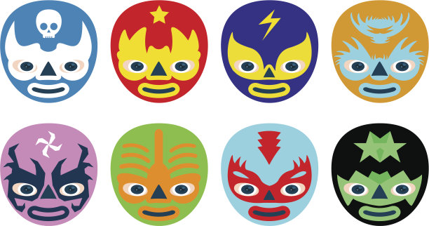 摔跤手面具图片下载