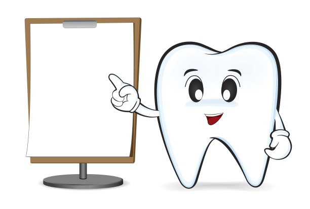 卡通人物牙与空白白板，矢量10图片下载