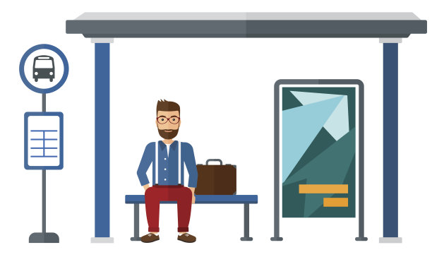 等车的男人图片下载