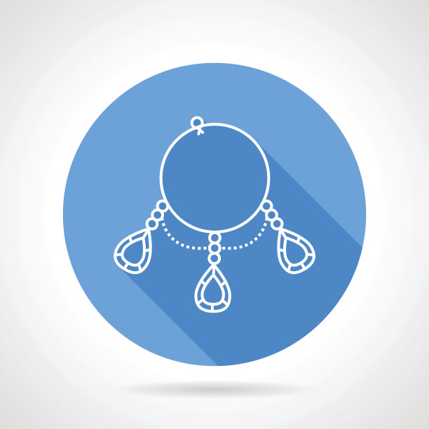 扁圆形矢量图标戒指项链图片下载