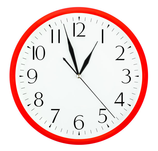 时钟孤立在白色背景上图片下载