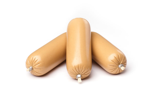 白色背景上的香肠图片下载