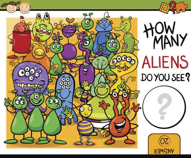 数数游戏卡通插图图片下载