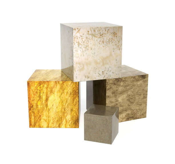 四个大理石纹理的盒子图片下载