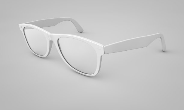 白色背景上的现代眼镜图片下载