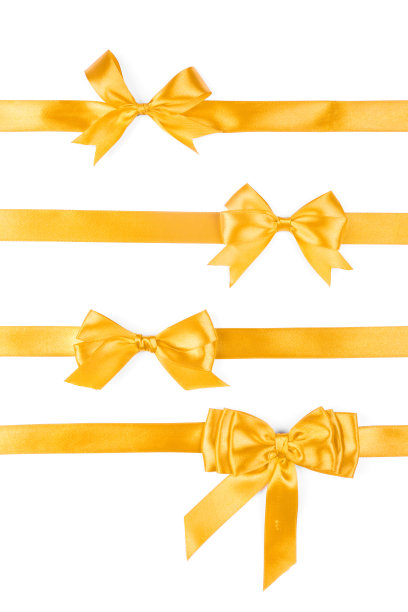 一套四个金丝带礼物蝴蝶结图片下载