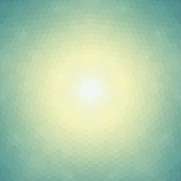 向量的背景。概念上的六边形太阳。素材图片