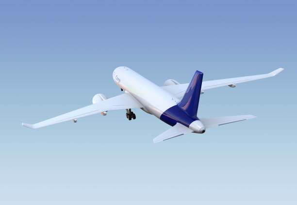 货运飞机在空中飞行图片下载