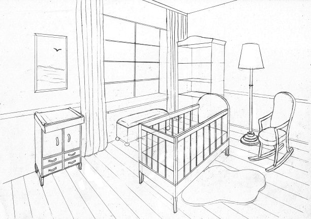 室内公寓的草图，图片下载