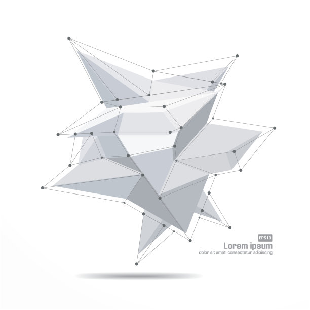 3D低多边形几何背景图片下载