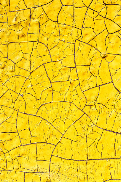 老干裂黄色油漆纹理特写图片下载