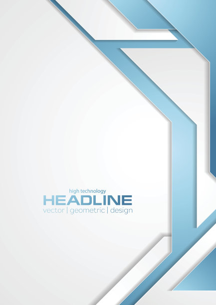 蓝色和灰色的技术公司传单背景素材图片