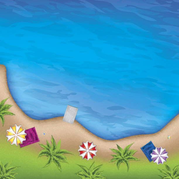 鸟瞰海滩景观图片下载