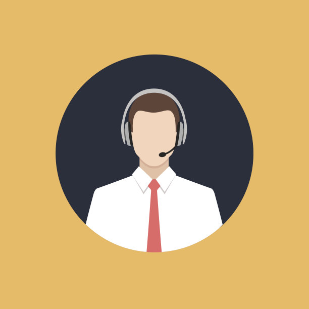 呼叫中心接线员，带有耳机网络图标图片下载