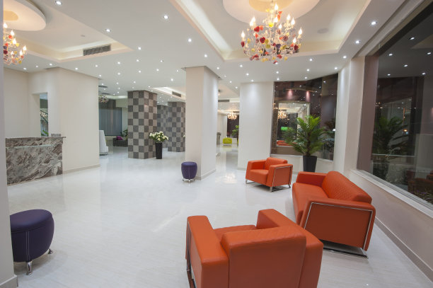 豪华酒店大堂接待区内部图片下载