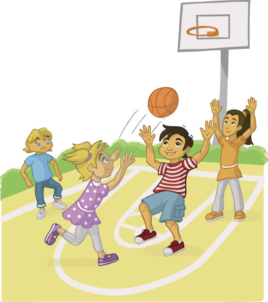 孩子们打篮球图片下载