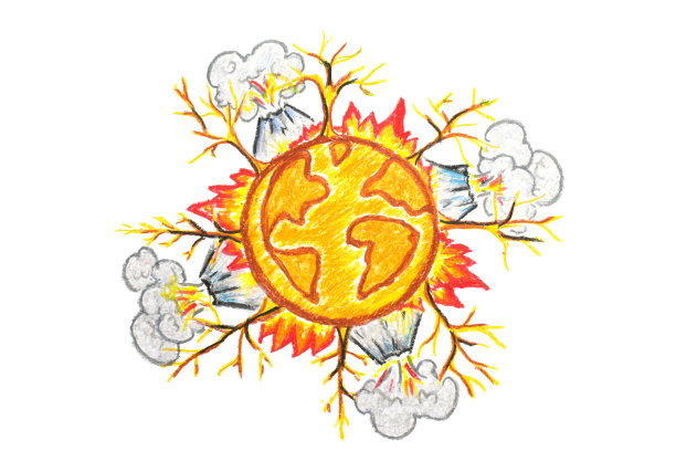 手绘地球改变图标上的白色背景图片下载