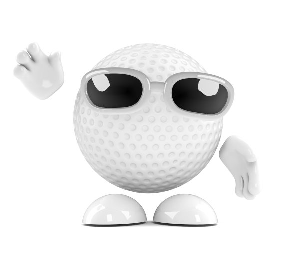 3d高尔夫球招手你好图片下载