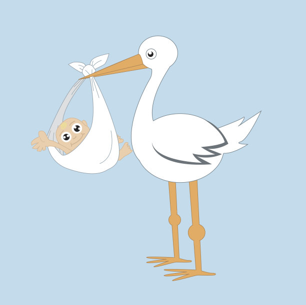 鹳和婴儿图片下载