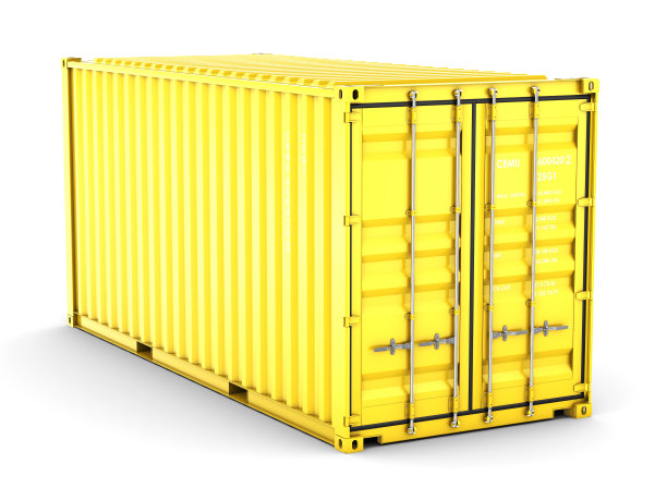 孤立的货物集装箱图片下载