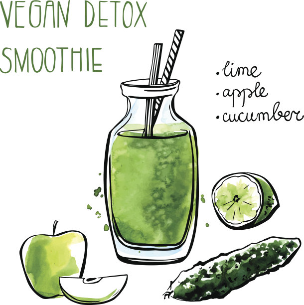 黄瓜冰沙矢量图图片下载