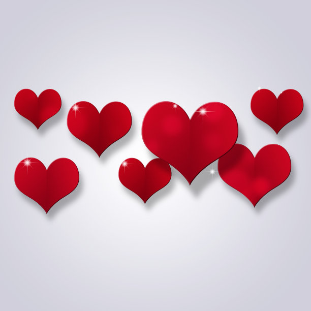 抽象的情人节心形装饰图片下载