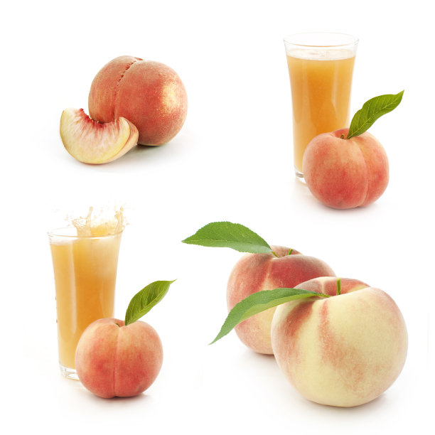 桃子和果汁图片下载
