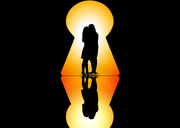 爱的感觉，接吻的情侣图片下载