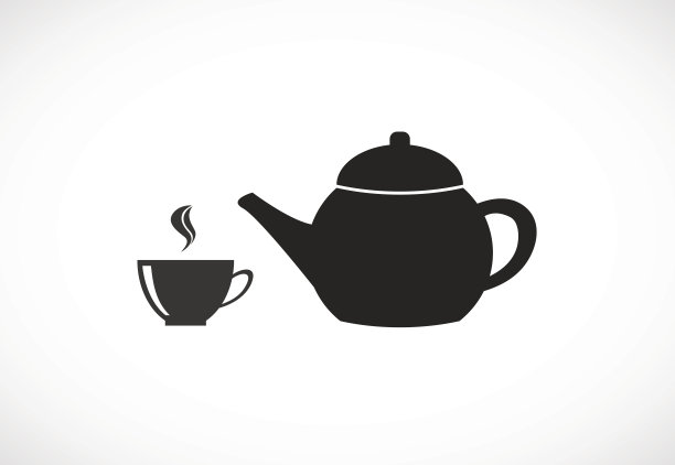 茶壶和杯子的图标图片下载