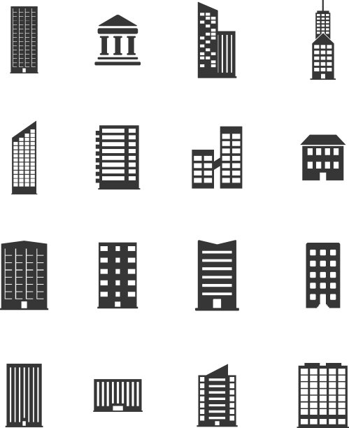 建筑图标合集图片下载