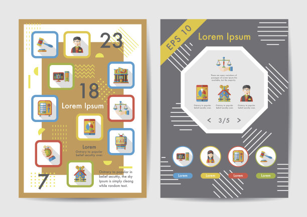 金融图标与长影子，eps10图片下载