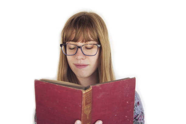 女孩读红书图片下载