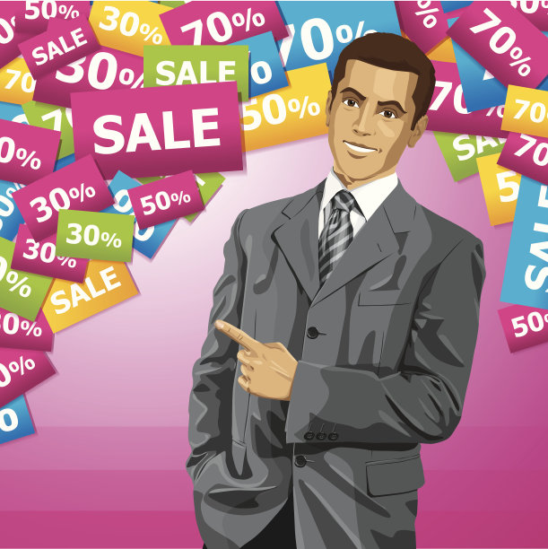 指手画脚的商人。图片下载