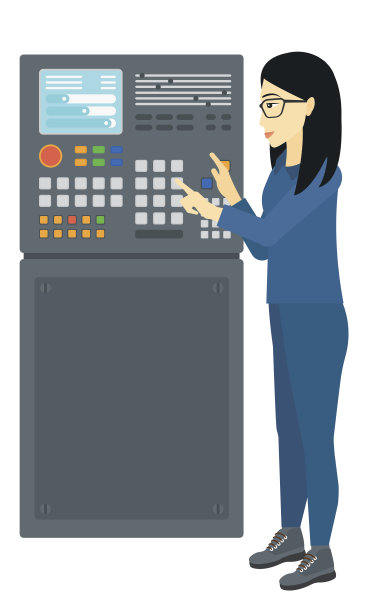 工程师站在控制面板附近图片下载