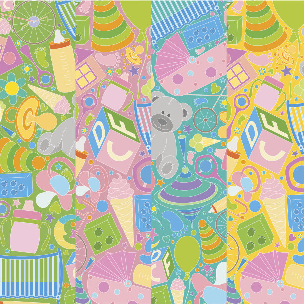 儿童配件图案设计图片下载