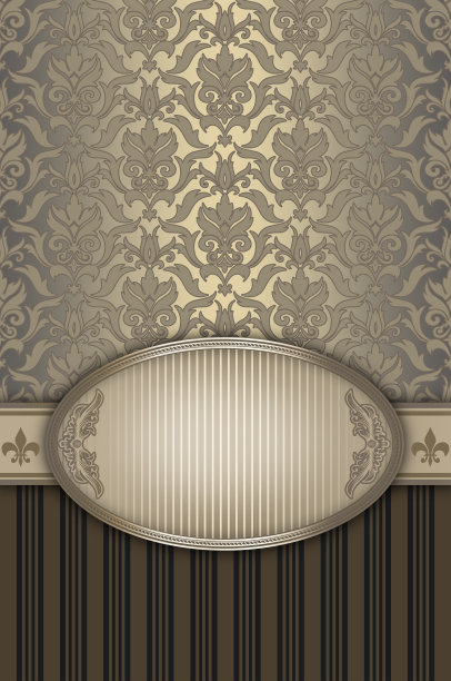 装饰背景与优雅的边界和图案。图片下载