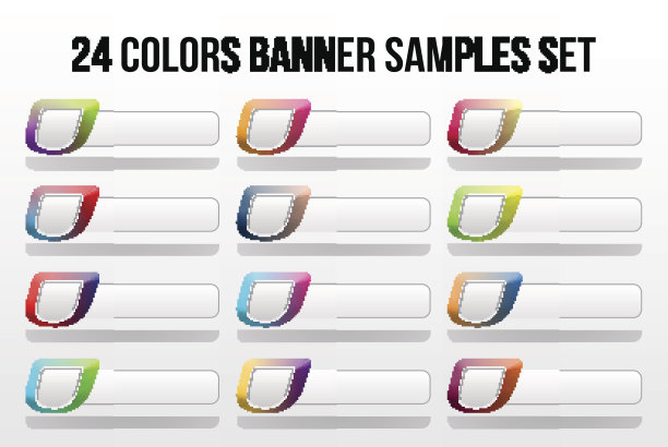 抽象矢量横幅集图片下载