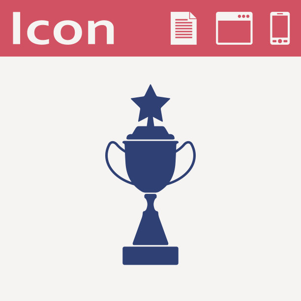 向量冠军杯标志与星星图片下载