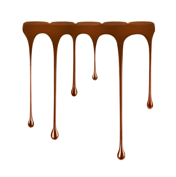 从白色背景上的巧克力棒上滴下的巧克力图片下载