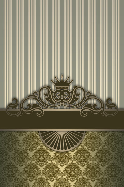 华丽的背景与优雅的图案和边框。图片下载