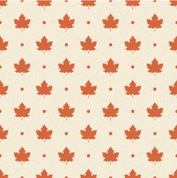 复古的无缝模式。枫叶图片下载