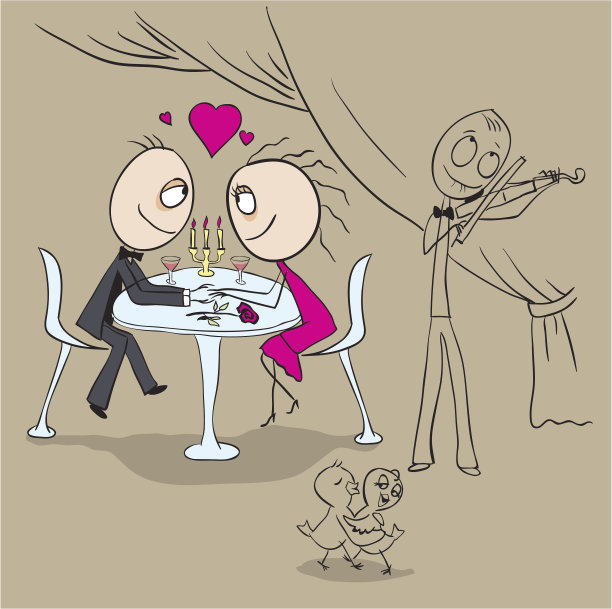 餐厅的浪漫晚餐。夫妇在爱图片下载