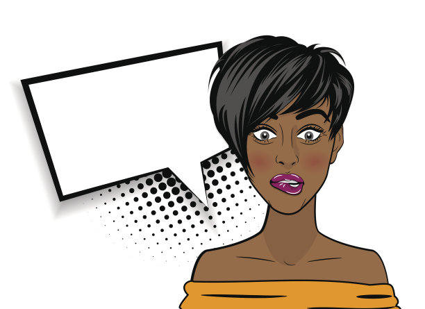 波普艺术震惊了性感的非裔美国黑人女性图片下载