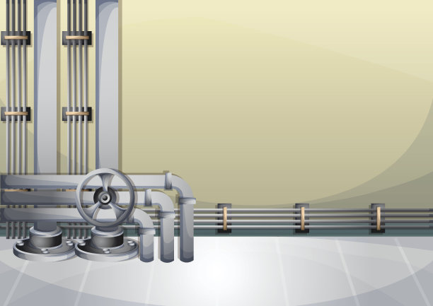 卡通矢量插图水管墙与分离层图片下载