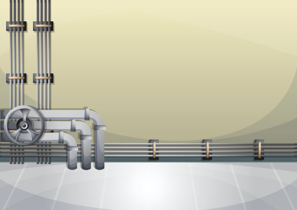 卡通矢量插图水管墙与分离层图片下载
