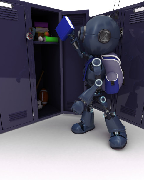 带书包和储物柜的安卓系统图片下载